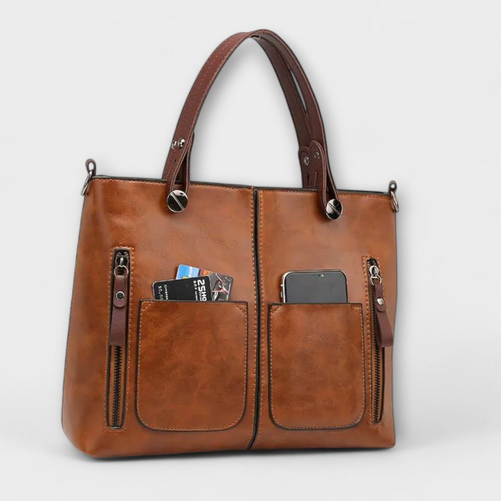 Elegante en Ruime Leren Tas
