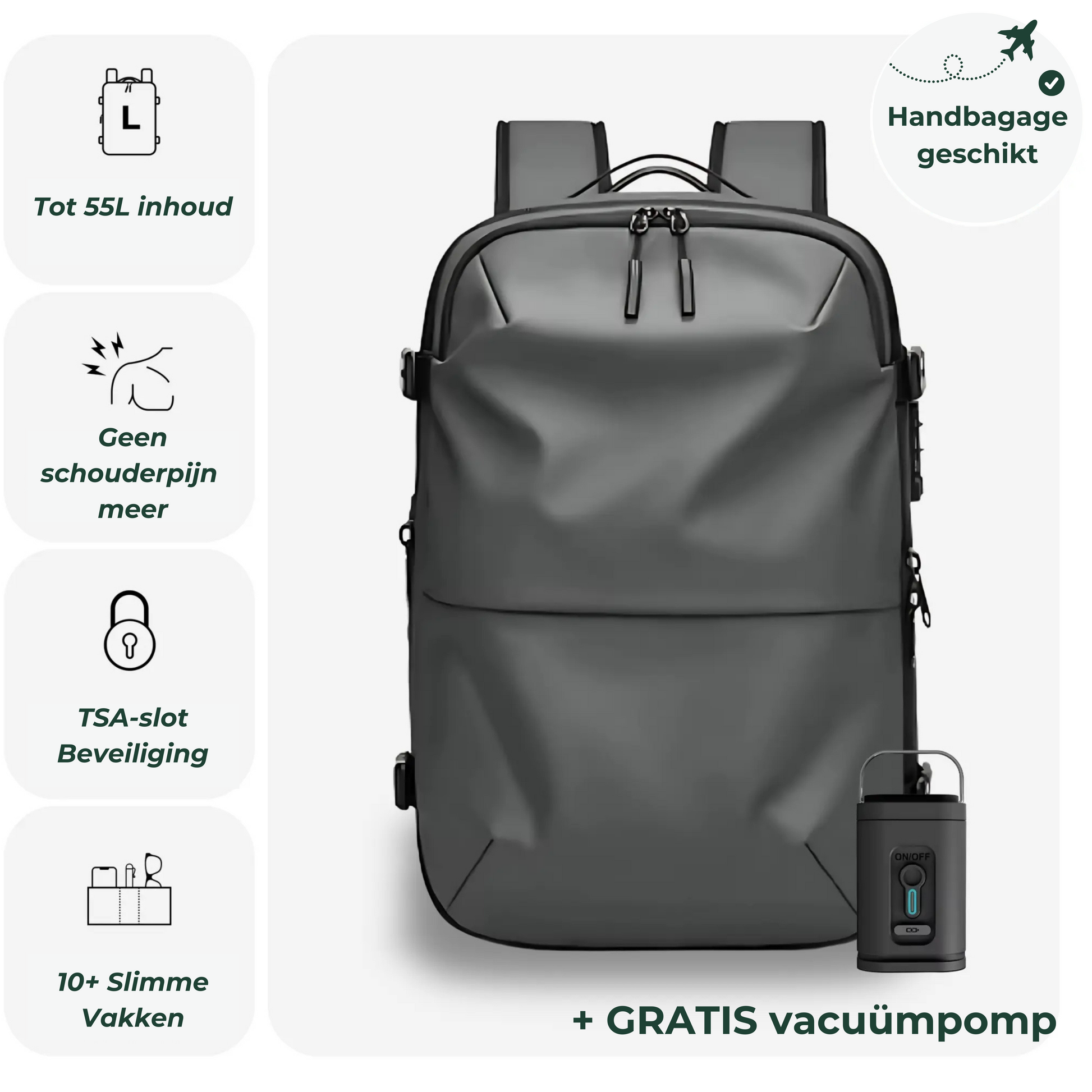 Reisetasche + GRATIS Vakuumpumpe