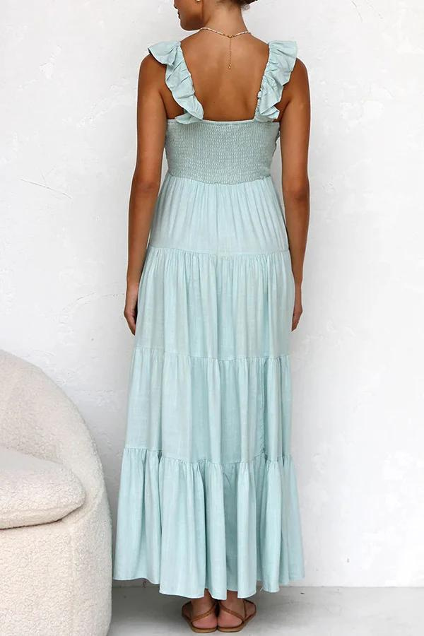 Janna - Elegante lange jurk met V-hals