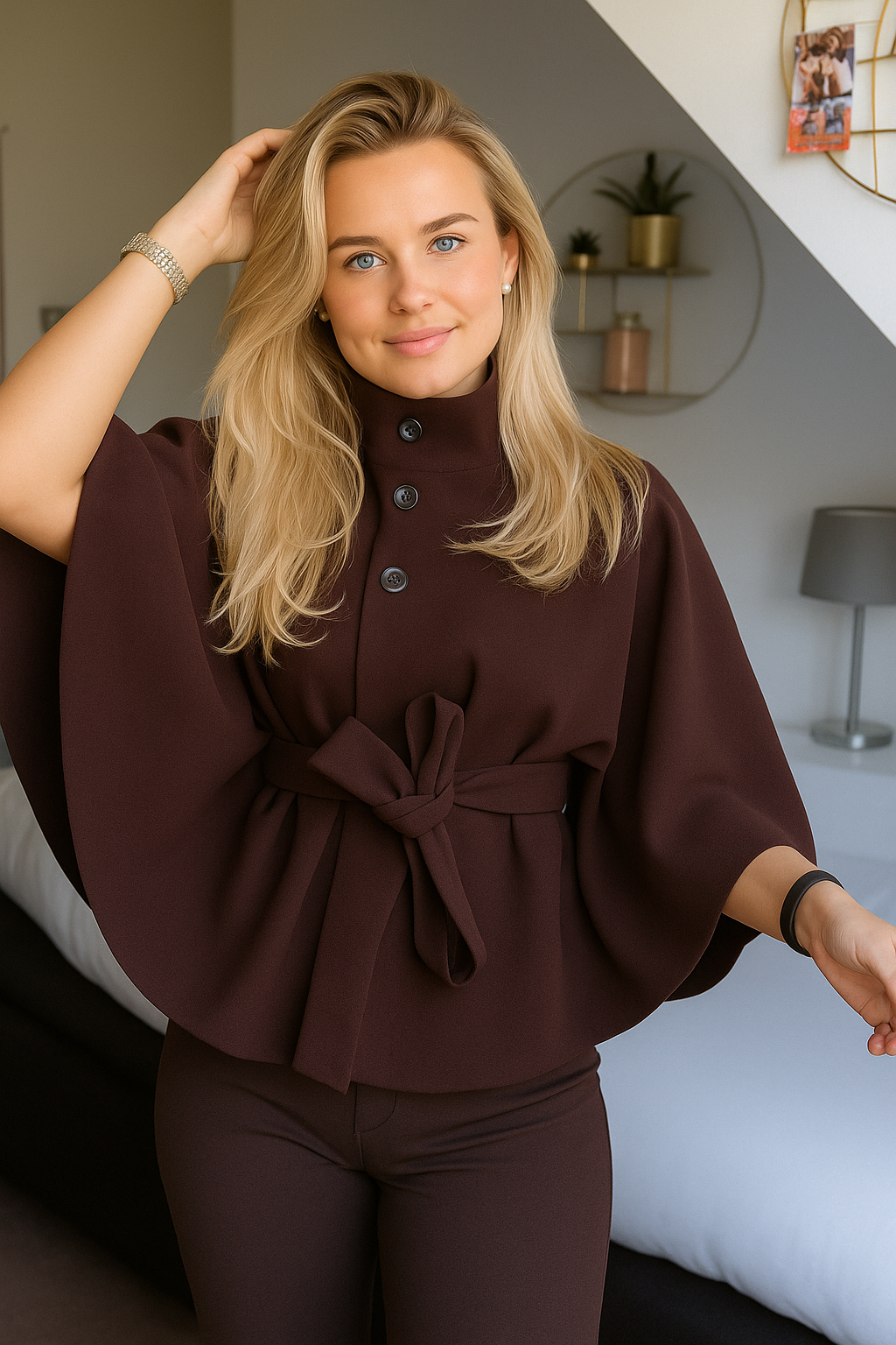 Cape Coat met Tailleband
