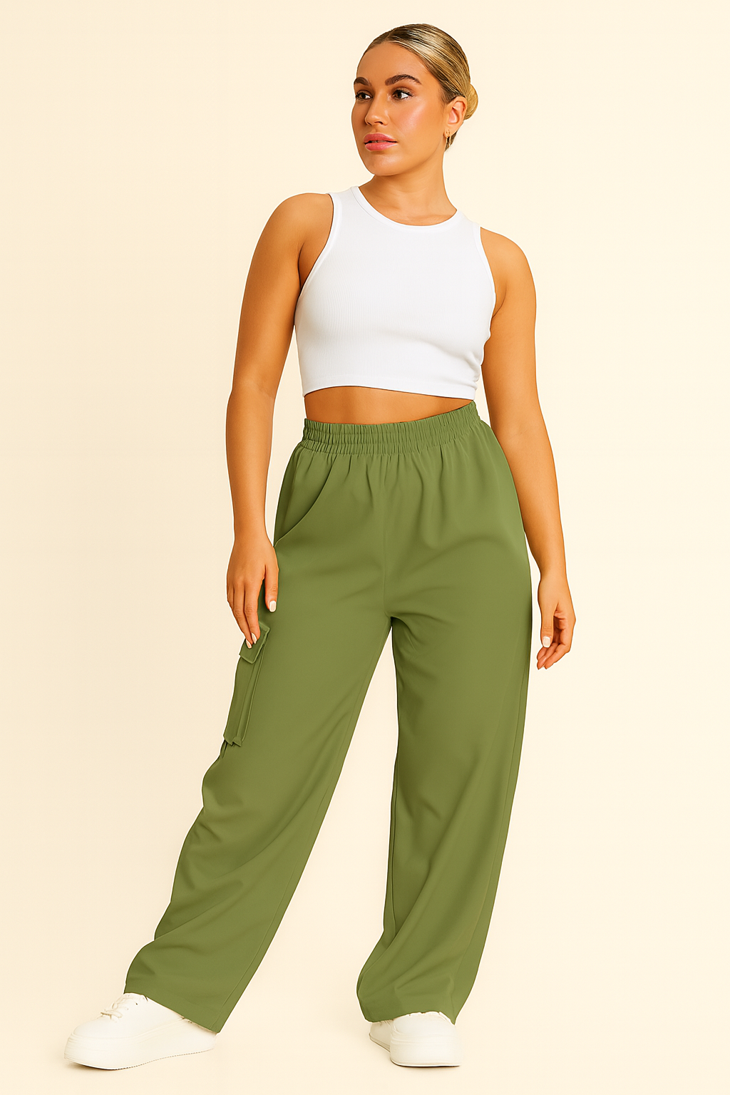 High-Waist Cargo Pants