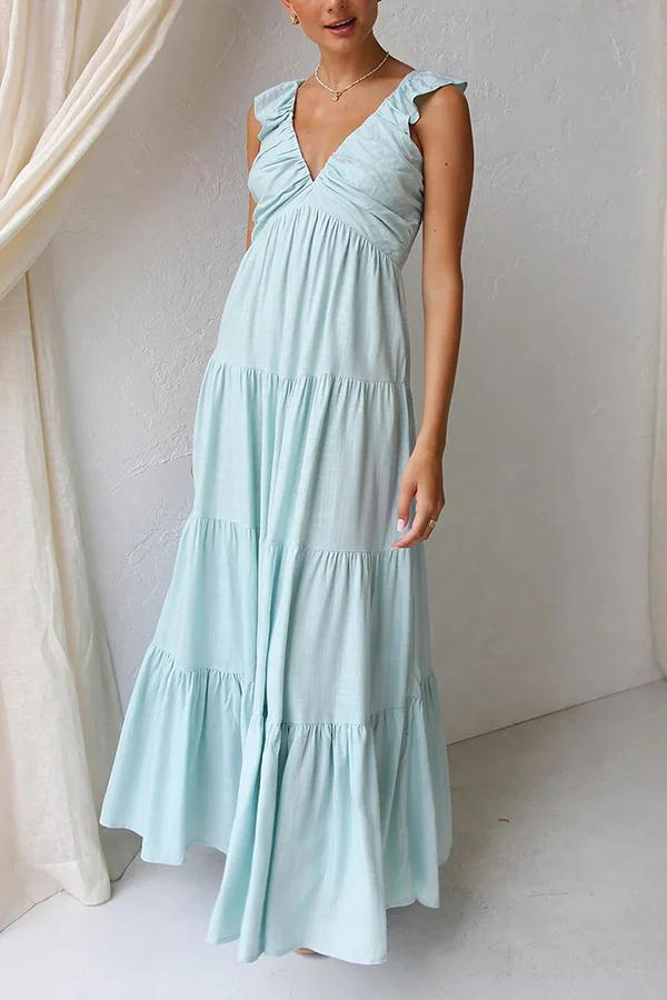 Janna - Elegante lange jurk met V-hals