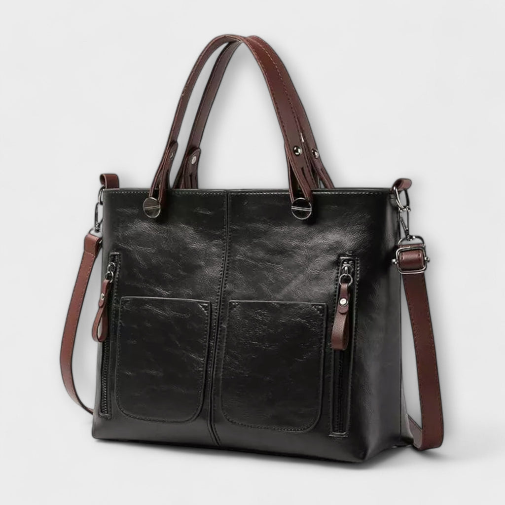 Elegante en Ruime Leren Tas