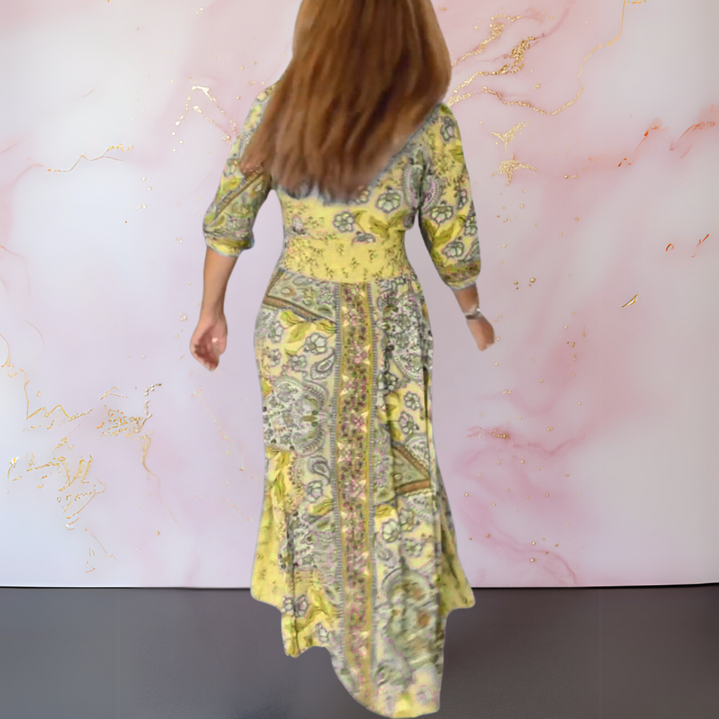 Elegantes Sommerkleid mit V-Ausschnitt