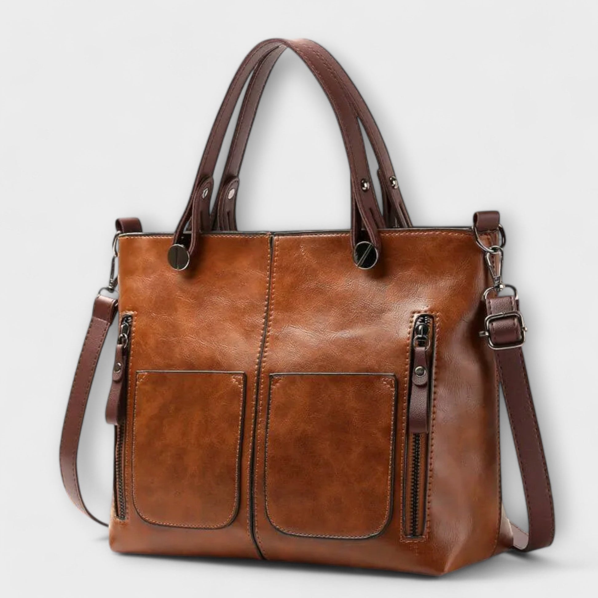 Elegante en Ruime Leren Tas