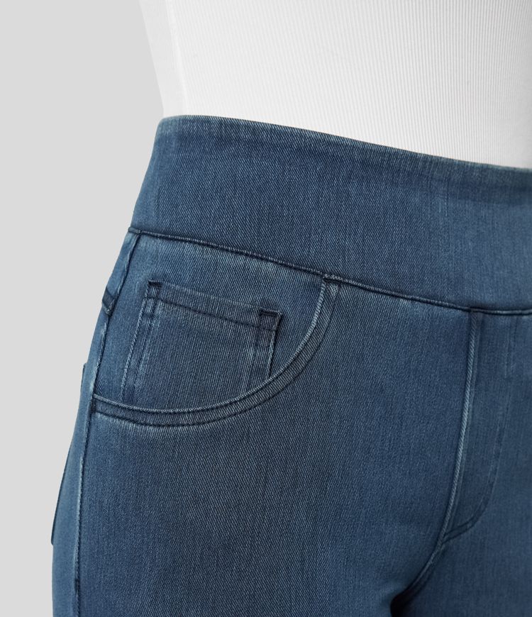 High-Waisted Elastic Pants