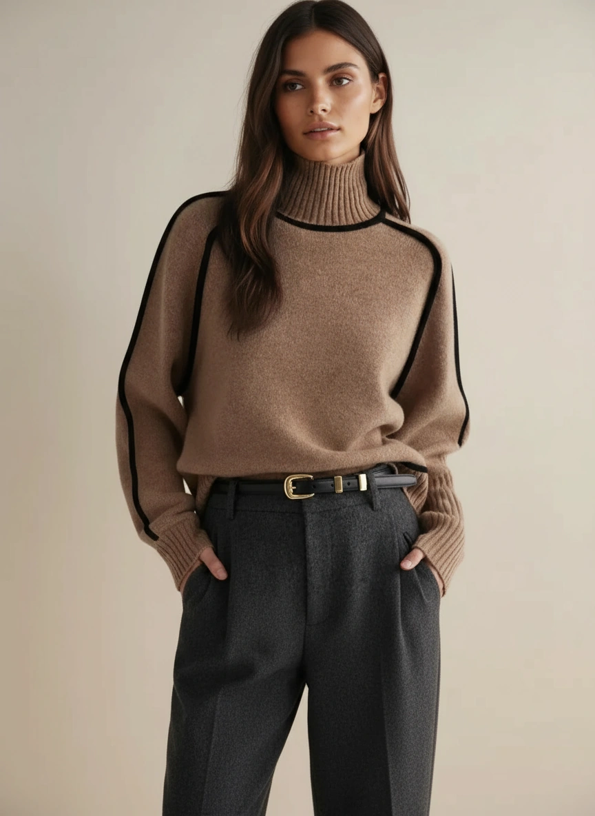 Soft elegant turtleneck sweater 