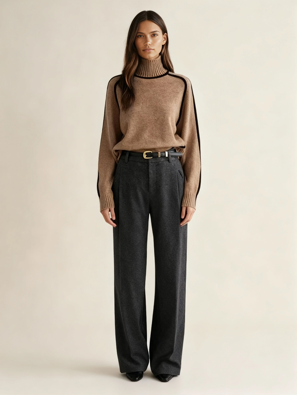 Soft elegant turtleneck sweater 