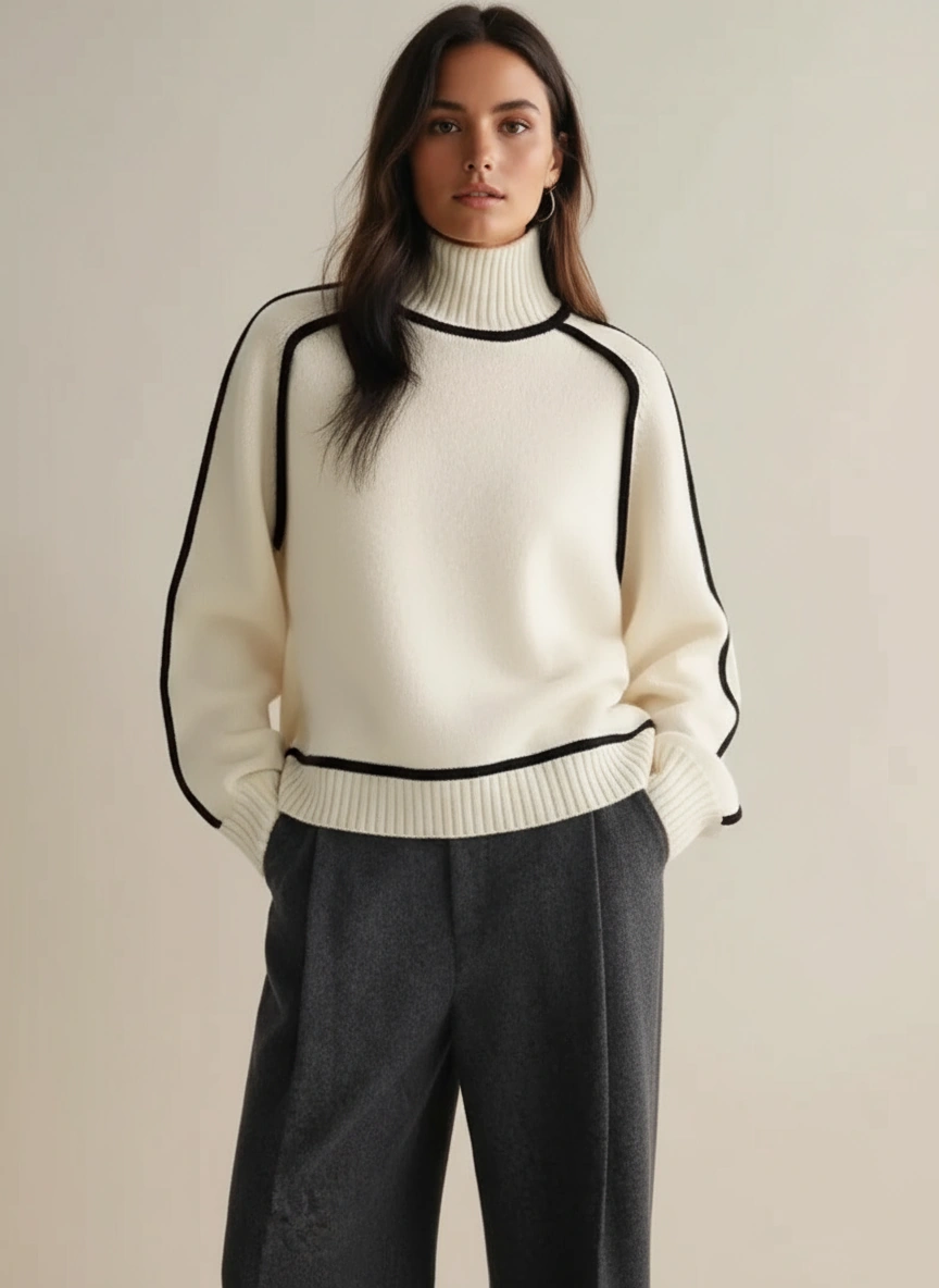 Soft elegant turtleneck sweater 