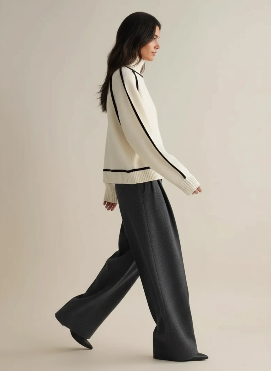 Soft elegant turtleneck sweater 