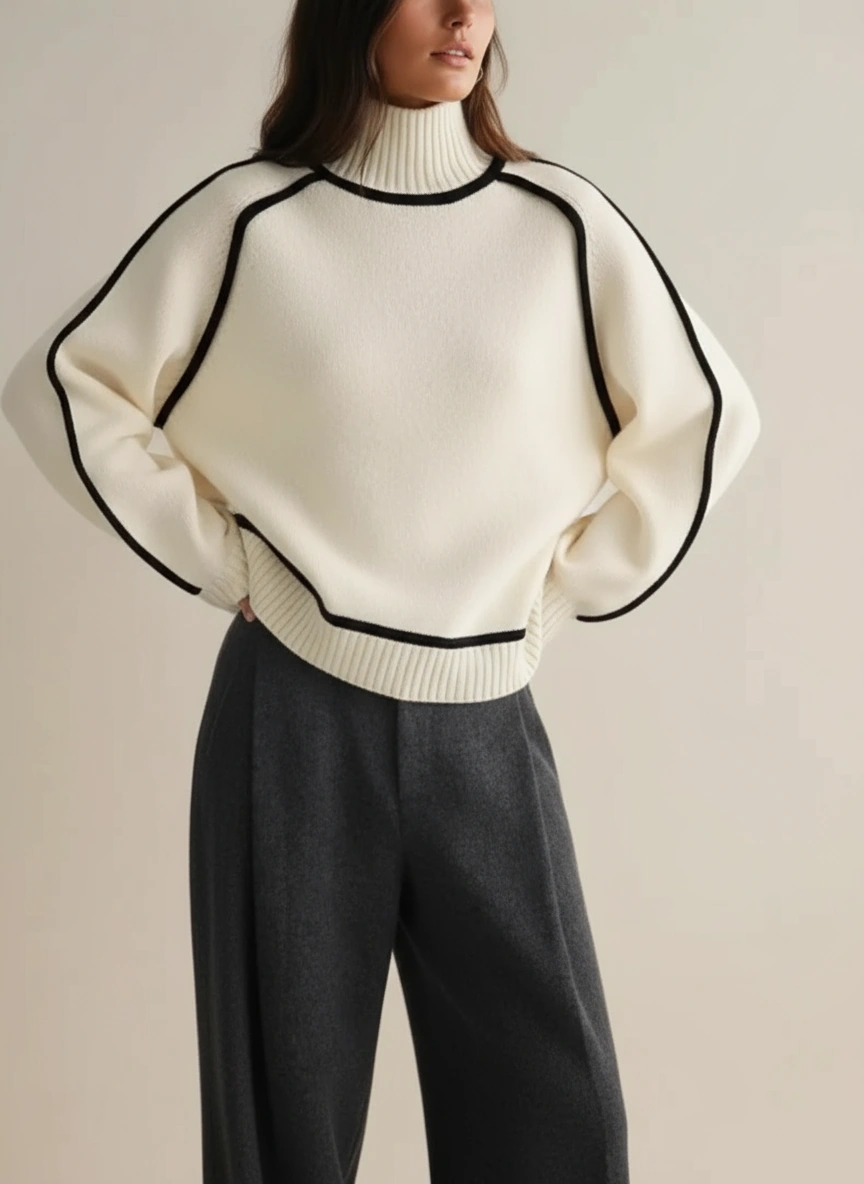 Soft elegant turtleneck sweater 