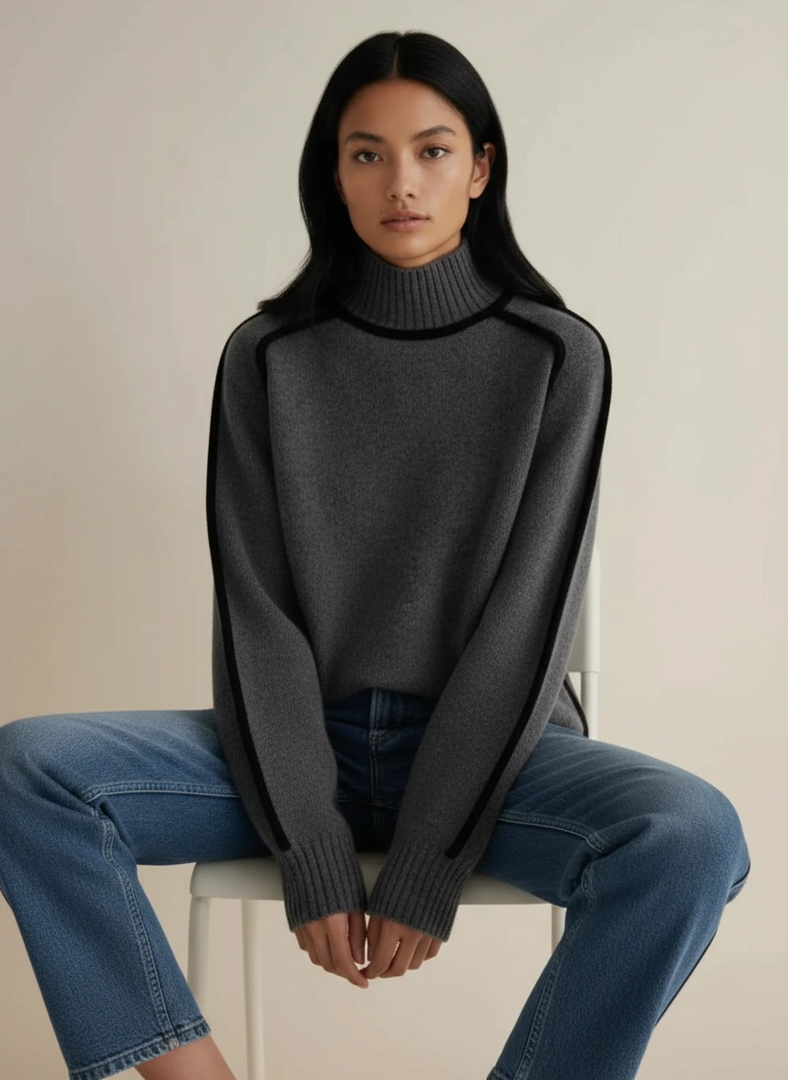 Soft elegant turtleneck sweater 