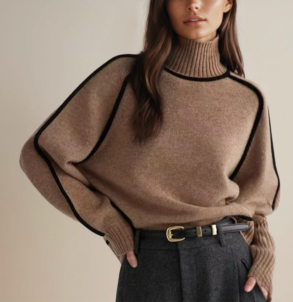 Soft elegant turtleneck sweater 