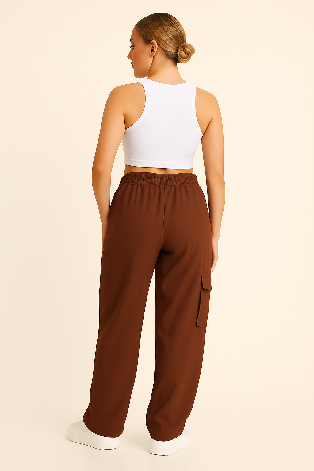 High-Waist Cargo Pants