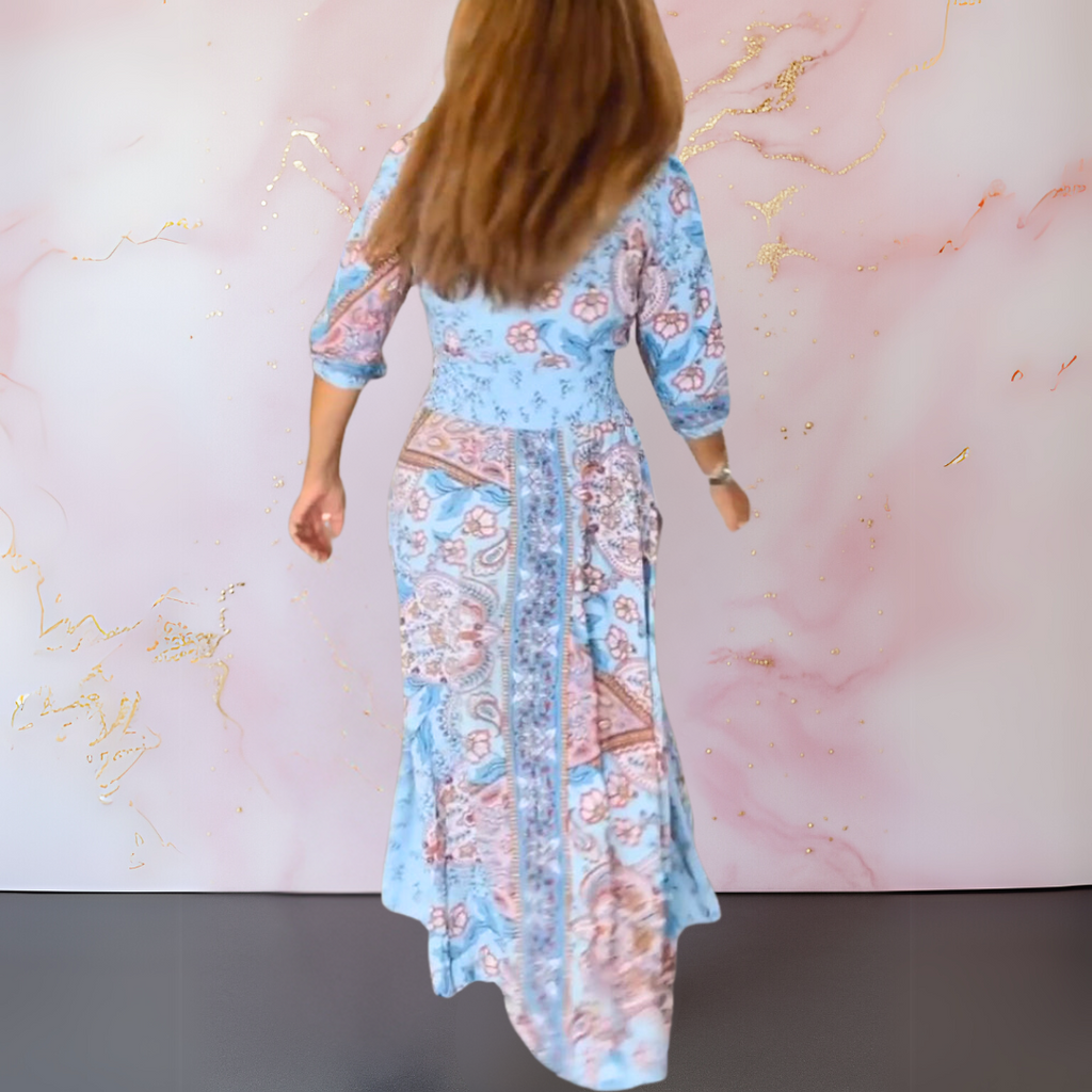 Elegantes Sommerkleid mit V-Ausschnitt