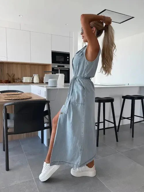 Ivy | Maxi Denim Jurk