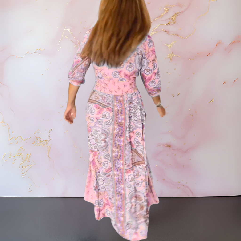 Elegantes Sommerkleid mit V-Ausschnitt